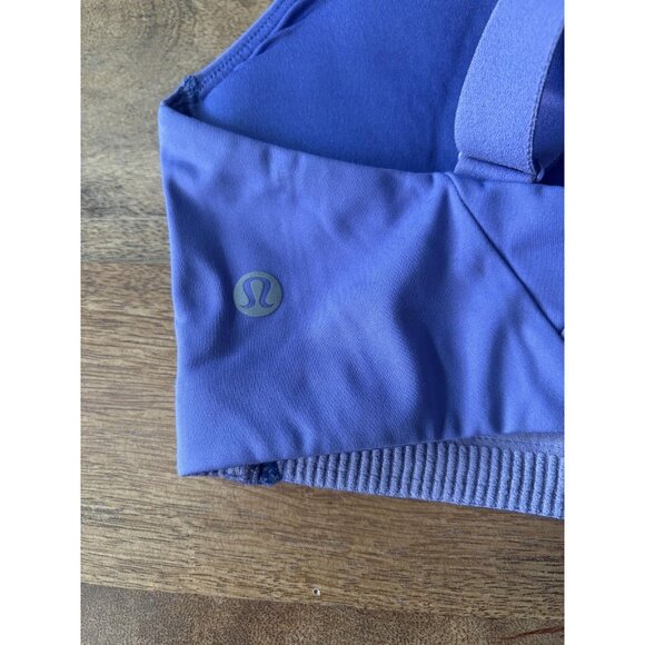 Lululemon Sports Bra Womens 34C Purple Crossback High Support Hook Eye Padded - Picture 3 of 5